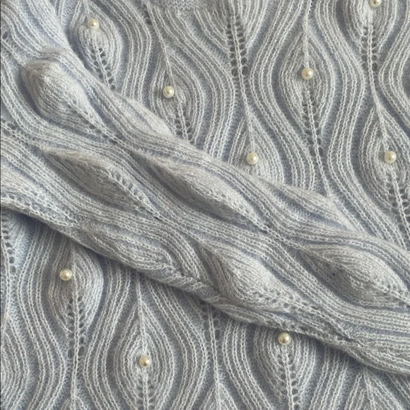 🩵✨🤍 Baby Blue Knit Sweater NWOT - Picture 5 of 7